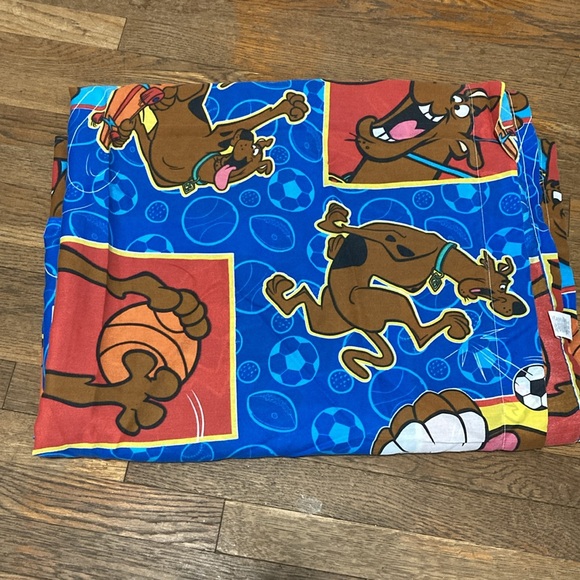 SCOOBY DOO 1999 Vintage Twin Childrens Bed Flat Top Sheet - Picture 10 of 11